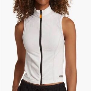 Urban Outfitters White Zip-Up Crop Top
